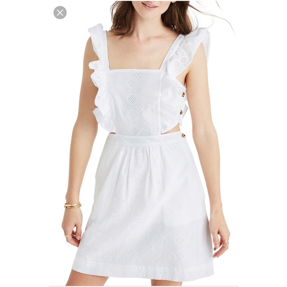Madewell Leilani Eyelet Apron Dress size 10